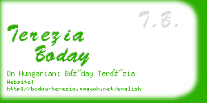 terezia boday business card